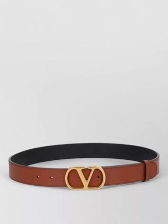 Valentino Garavani v logo signature smooth finish belt