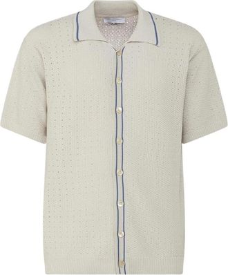 Daniele Fiesoli Blouses Shirts - Heren - Korte mouwen Overhemden - Beige - L - Overhemden