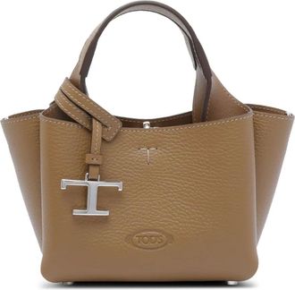 Tod's Borsa a tracolla con logo - Marrone