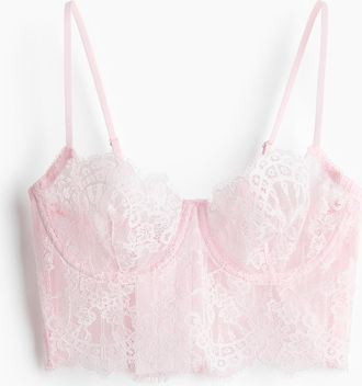 H&M Spitzenbustier - Pink