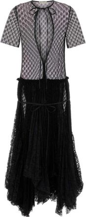 J.W.Anderson Mixed Lace Longline Dress - Dames - Casual kleedjes - Veelkleurig - 2XS - Polyester - Kleedjes