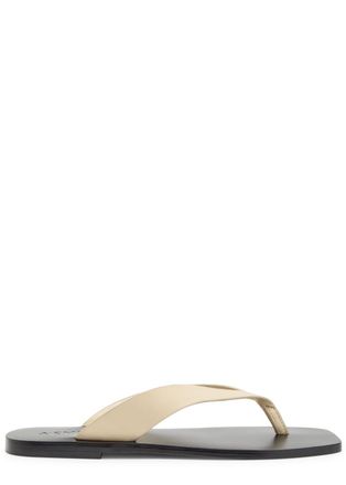 A.Emery Kinto Leather Flip Flops - White And Black - 40 (IT40/ UK7)