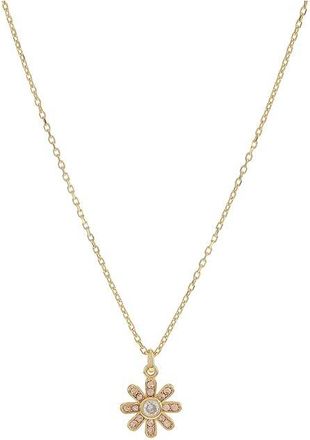 Kate Spade New York Bursting Blooms Pendant Womens Necklace Yellow Gold, Brass/Cubic Zirconia
