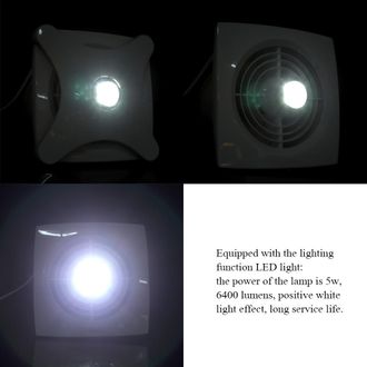 Infinite [ventilador Extractor De Pared] [potencia 28w] [led] Ventilador De Sal&oacute;n Con Iluminaci&oacute;n Led Para Montaje En Pared, Tama&ntilde;o 205x205mm, Color Blanco, 1 