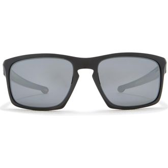 Oakley 57mm Round Polarized Sunglasses in Black at Nordstrom Rack