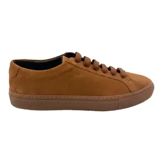 Moorer Schoenen, Heren, Bruin, 43 EU, Leer, sneakers van su&egrave;de leer kleur bruin
