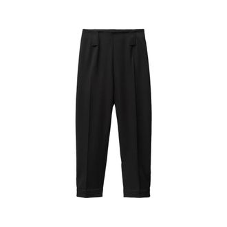 Versace Cropped Trousers, female, Black, Size: S Capri Pants