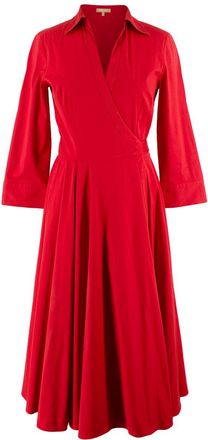 Michael Kors Collection Cotton Poplin Wrap Dress Size XS