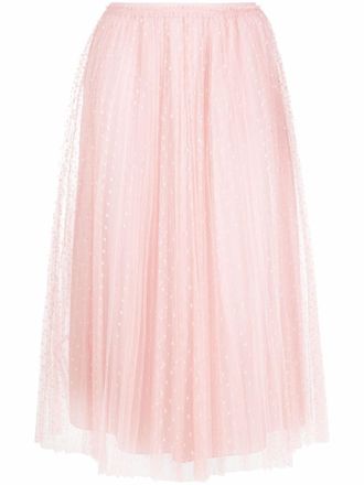 Red Valentino high-rise flared midi skirt - Pink
