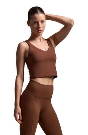 2XU Fluid Longline Bra in Sepia/sepia at Nordstrom, Size X-Small