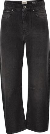 Max Mara Straight Jeans - Dames - Regular Fit Jeans - Zwart - L - Katoen - Jeans