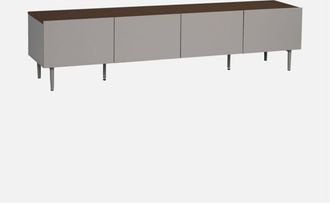 Sweeek Mueble De Tv De Metal Y Decoraci&oacute;n De Madera Con 4 Puertas De 180 Cm