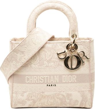 Dior Pre-owned Dior Medium Embroidered Canvas Toile De Jouy Lady D Lite Satchel Ladies 8IJQW469LK4CRDVR