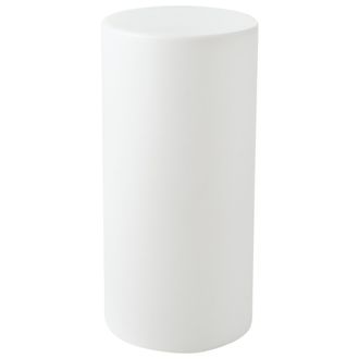 Beliani L&aacute;mpara De Pie Led De Exterior Material Sint&eacute;tico Ip54 Impermeable Con Mando A Distancia Blanco Piedra