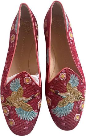 Charlotte Olympia Multicolour Embroidered Ballet Flats Size 36.5
