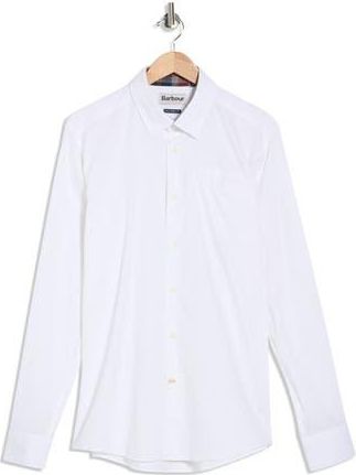 Barbour Lyle Tailored Fit Stretch Cotton Button-Up Shirt in White at Nordstrom Rack, Size Xx-Large
