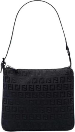 Fendi Pre-owned Shoulder Bag - Dames - Vintage Schoudertas - Zwart - ONE Size - Leer - Vintage