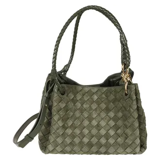Bottega Veneta Dames, Tassen, Groen, Maat: ONE Size Tweed