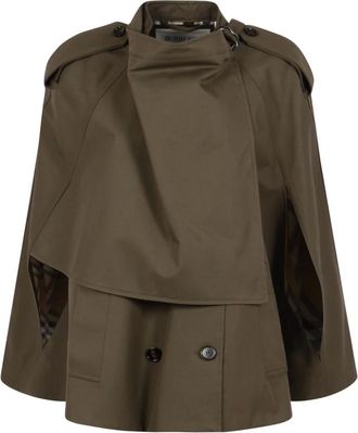 Burberry Jassen, Dames, Bruin, L, Katoen, Iconische Trenchcoat Ge&iuml;nspireerde Jas