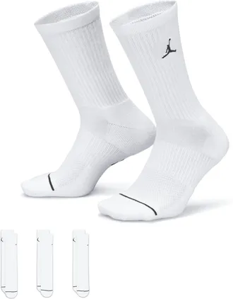 Nike Jordan Everyday Crew Socks (3 pairs) in White | DX9632-100