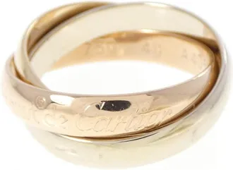 Cartier Trinity Pink Gold White Gold Yellow Gold Yellow Gold (18K) Pink Gold (18K) White Gold (18K) Band Ring (Pre-Owned)