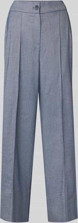 More Wide Leg Hose aus Viskose-Mix mit Leinen-Anteil in Jeansblau, Gr&ouml;&szlig;e 38