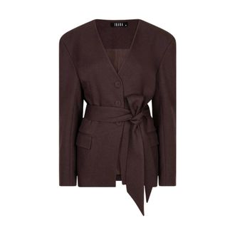 Ibana Julya Blazer - Dames - Jassen - Bruin - Maat: M Leer
