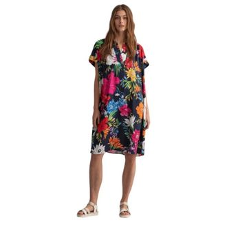 GANT Kleedjes, Dames, Veelkleurig, M, Tropicale Bloemenjurk