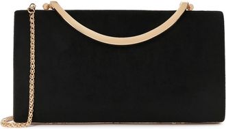 Kazar Chique handtas met decoratieve sluiting - Dames - Clutches - Zwart - ONE Size - Tassen
