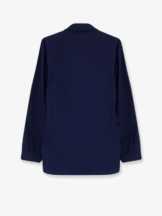 Aspesi Concealed Snap Cotton Jacket - Blue