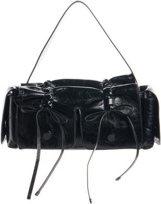 Acne Studios Multipocket Luxe Crinkle Leather Top Handle Bag in Black at Nordstrom