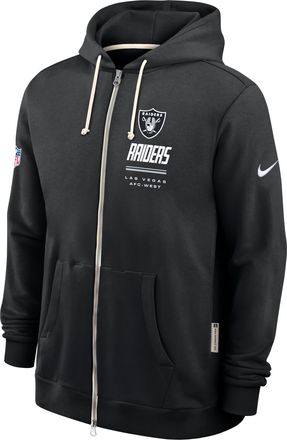 Nike Las Vegas Raiders Sideline Standard Issue Nike Mens Dri-FIT NFL Full-Zip Hoodie in Black | 03AV00A8D-JK9
