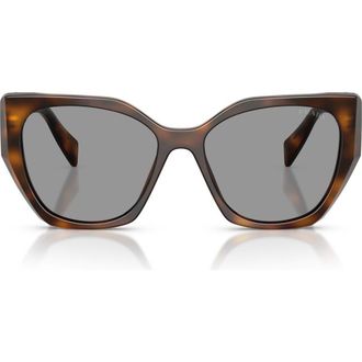 Prada 55mm Pillow Sunglasses in Juniper Tortoise /Grey at Nordstrom