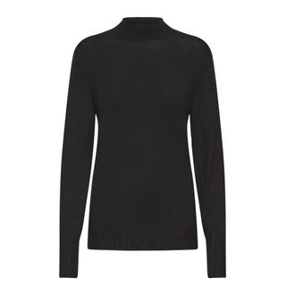 Ichi Ichi - Ihmafa Turtle LS2 Strik 20124519 - Dames - Truien - Zwart - Maat: L