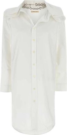 Y / Project Witte Oxford Overhemdjurk - Dames - Shirt Kleedjes - Wit - M - Kleedjes