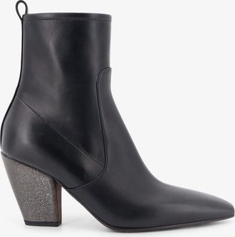 Brunello Cucinelli Stivaletti Precious Heel in pelle - BRUNELLO CUCINELLI - gender_Woman