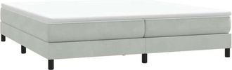 vidaXL Cama Box Spring Sin Colch&oacute;n Terciopelo Gris Claro 200x210 Cm Vidaxl