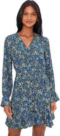 CeCe by Cynthia Steffe Long Sleeve Tie Waist Dress Womens Dress Classic Navy : XL, Polyester