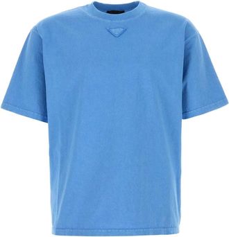Prada Light Blue Cotton T Shirt