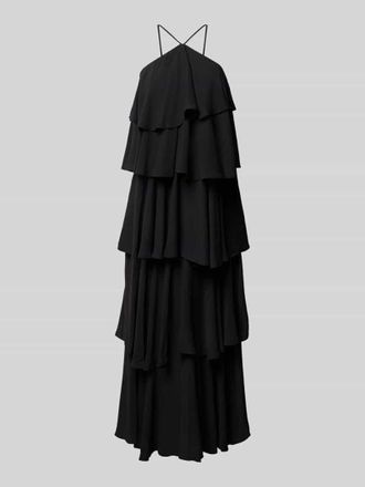 Gina Tricot Maxikleid mit Volants Modell Frill in Black, Größe XS