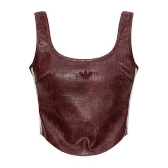 adidas Originals Adidas Originals, Sleeveless Tops, female, Red, Size: 2XS Unique Sleeveless Top