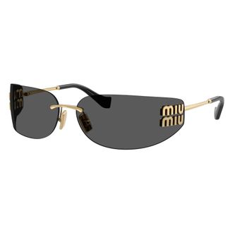Miu Miu Sunglasses, unisex, Yellow, Size: ONE SIZE MU A51S Rimless Shield Sunglasses