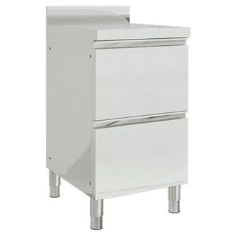 vidaXL Mobiletto da Cucina Commerciale con 2 Cassetti in Acciaio Inox - Vidaxl