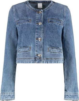 Pinko Durban Denim Jacket - Dames - Spijkerjassen - Blauw - S - Denim - Jassen
