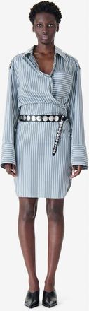 Iro Lazul Poplin Shirt Dress in Ocean Stripes at Nordstrom, Size 42 Eu