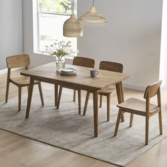 Castlery Solid Acacia Wood 59 Dining Table, Rustic Finish | Seb by Castlery, Brown, Furniture