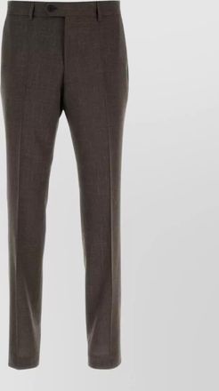 HUGO BOSS wool blend tailored trousers belt loops