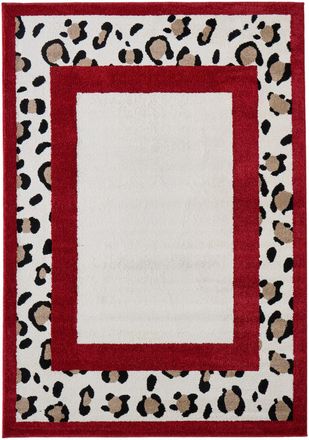 Nazar Rugs Alfombra de leopardo roja 200x290 cm