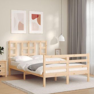 vidaXL Bed Frame without Mattress Small Double Solid Wood Pine vidaXL