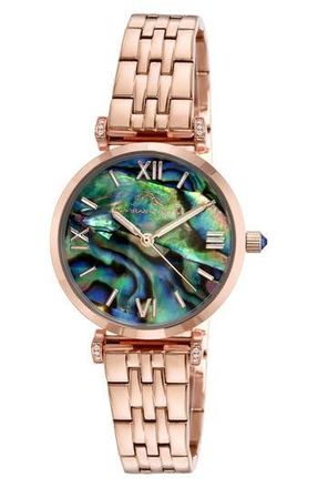 Porsamo Bleu Sylvie Abalone Dial Bracelet Watch, 32mm in Rose at Nordstrom Rack